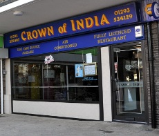 Crown of India restaurant, Crawley