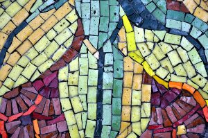 Mosaic part of sculpture