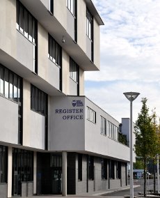 Exterior of Crawley register office