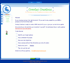 Crawley Creations website home page