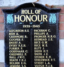 Roll of honour plaque in Crawley memorial gardens