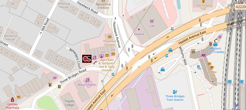 Map including New Move estate agents in Crawley